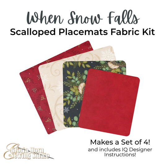 When Snow Falls - Scalloped Placemats Fabric Kit - Makes Set of 4!
