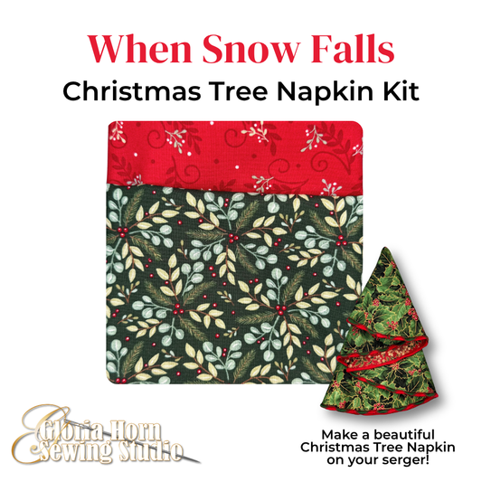 When Snow Falls — Christmas Tree Napkin Kit