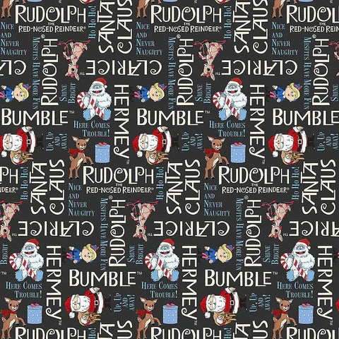 Rudolph the Red Nosed Reindeer - Charcoal - RD1006-96-NC